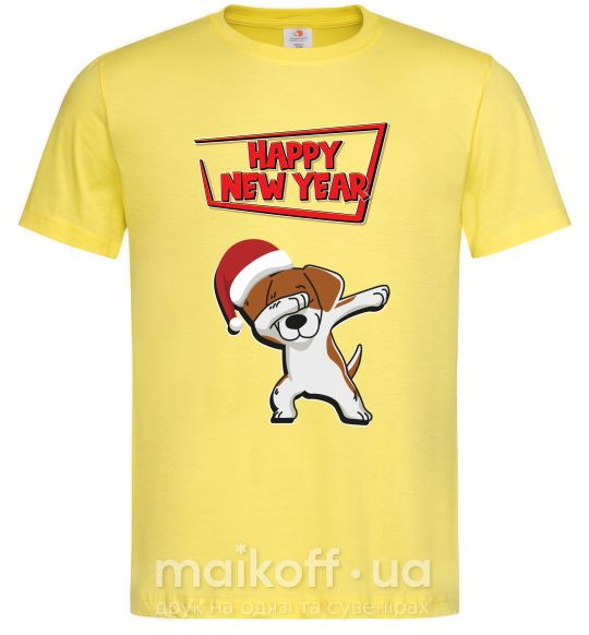Мужская футболка Happy New Year Pes Patron Лимонный фото
