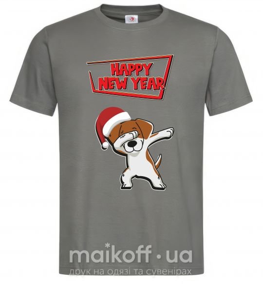 Чоловіча футболка Happy New Year Pes Patron Графіт фото