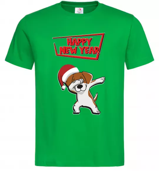 Мужская футболка Happy New Year Pes Patron Зеленый фото