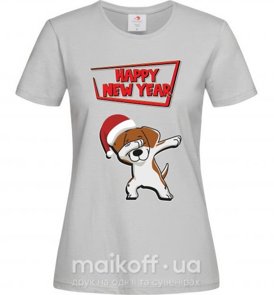 Жіноча футболка Happy New Year Pes Patron Сірий фото