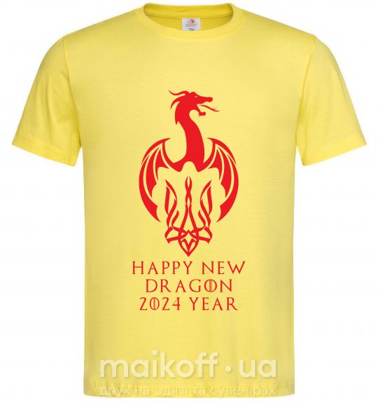 Чоловіча футболка Happy New Dragon 2024 Year Лимонний фото