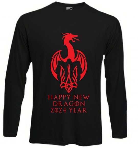 Реглан Happy New Dragon 2024 Year Чорний фото