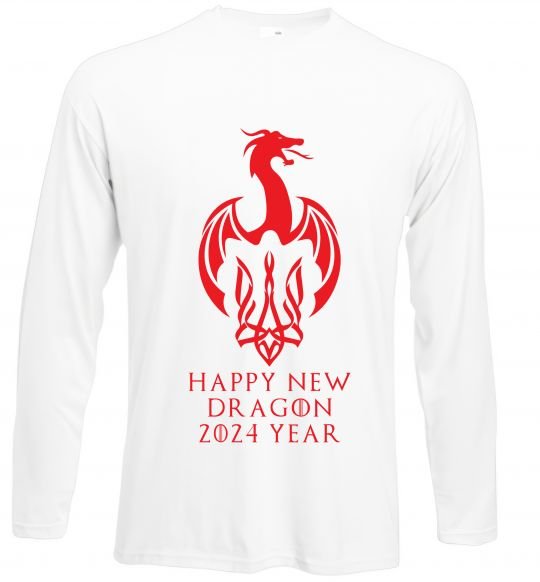 Реглан Happy New Dragon 2024 Year Білий фото