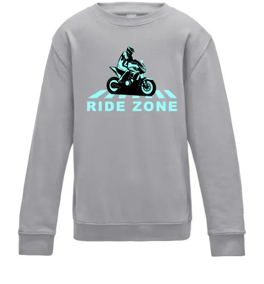 Детский Свитшот Ride Zone Серый меланж фото