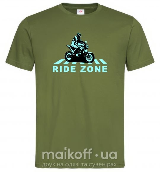 Чоловіча футболка Ride Zone Оливковий фото