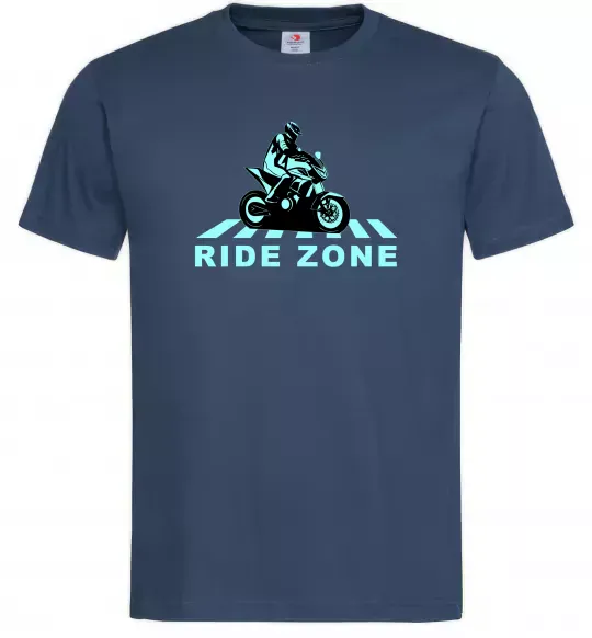 Чоловіча футболка Ride Zone Темно-синій фото
