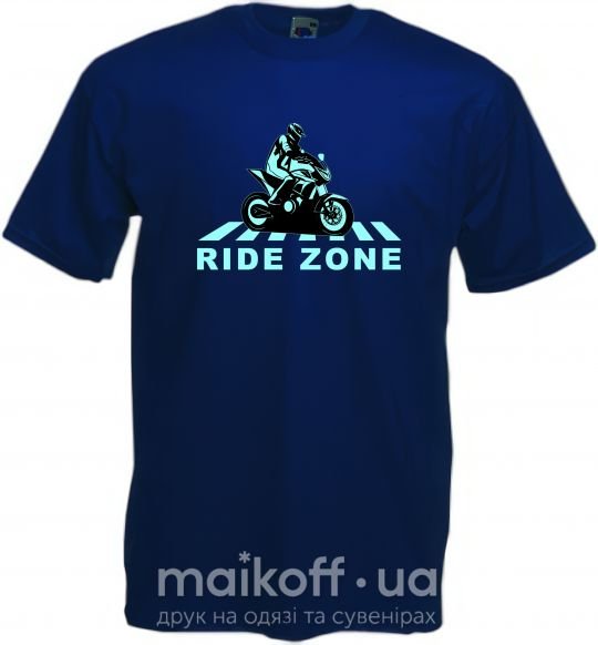 Чоловіча футболка Ride Zone Глибокий темно-синій фото