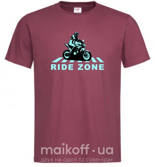 Чоловіча футболка Ride Zone Бордовий фото