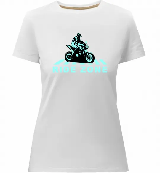 Жіноча преміум футболка Ride Zone Білий фото