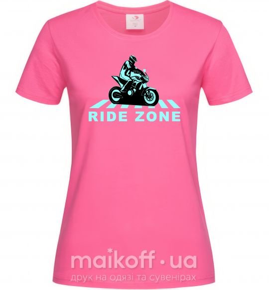 Жіноча футболка Ride Zone Яскраво-рожевий фото