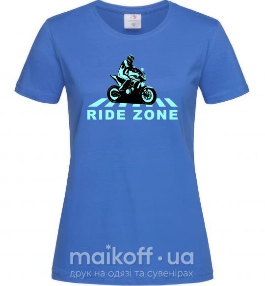 Женская футболка Ride Zone Ярко-синий фото