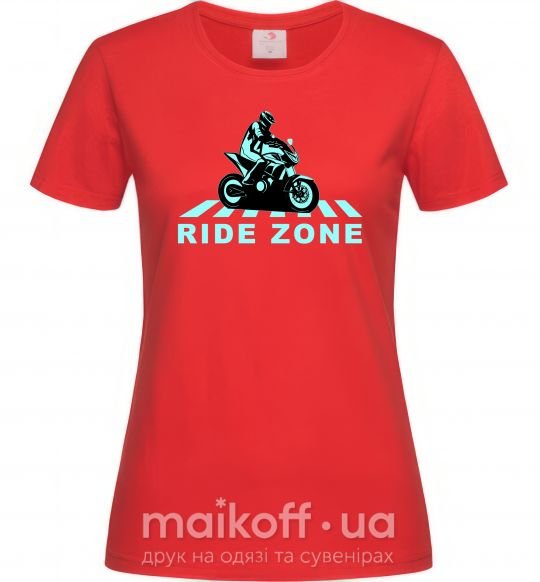 Жіноча футболка Ride Zone Червоний фото