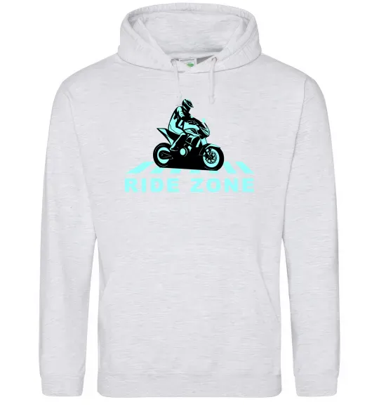 Женская толстовка (худи) Ride Zone Серый меланж фото