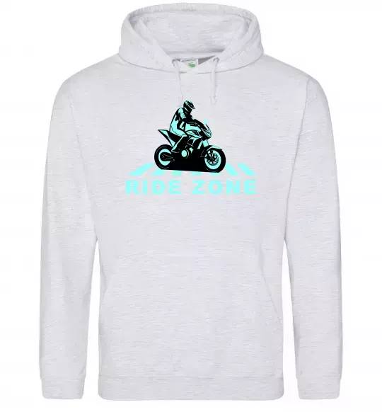 Чоловіча толстовка (худі) Ride Zone Сірий меланж фото