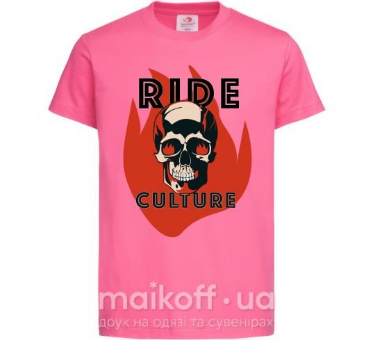 Дитяча футболка Ride Culture Яскраво-рожевий фото