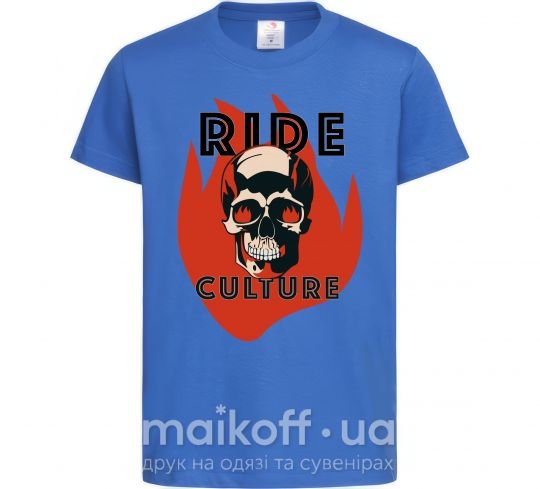 Дитяча футболка Ride Culture Яскраво-синій фото