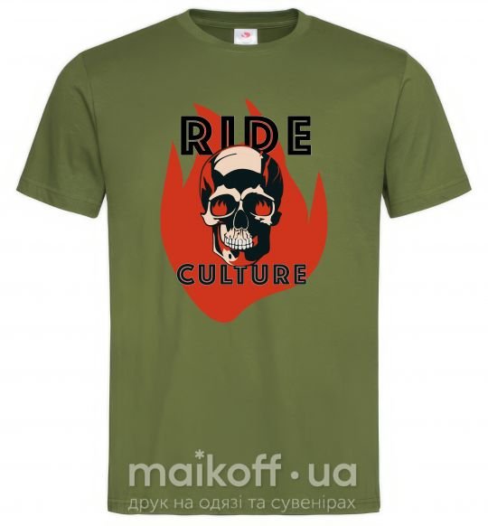Чоловіча футболка Ride Culture Оливковий фото