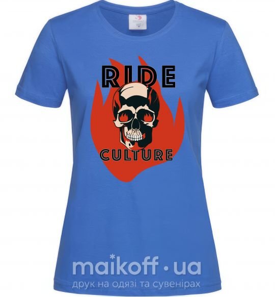 Жіноча футболка Ride Culture Яскраво-синій фото
