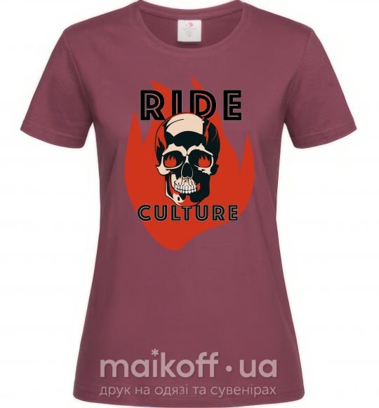 Жіноча футболка Ride Culture Бордовий фото
