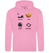 Жіноча толстовка (худі) Sleep Eat Ride Repeat Рожевий фото