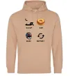 Женская толстовка (худи) Sleep Eat Ride Repeat Песочный Женская толстовка (худи) Sleep Eat Ride Repeat Песочный фото