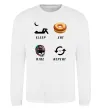 Світшот Sleep Eat Ride Repeat Білий фото