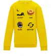 Детский Свитшот Sleep Eat Ride Repeat Солнечно желтый фото