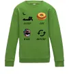 Детский Свитшот Sleep Eat Ride Repeat Лаймовый фото