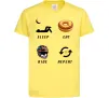 Дитяча футболка Sleep Eat Ride Repeat Лимонний Дитяча футболка Sleep Eat Ride Repeat Лимонний фото
