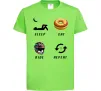 Дитяча футболка Sleep Eat Ride Repeat Лаймовий Дитяча футболка Sleep Eat Ride Repeat Лаймовий фото
