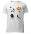 Мужская премиум футболка Sleep Eat Ride Repeat Белый фото