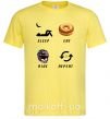 Чоловіча футболка Sleep Eat Ride Repeat Лимонний фото