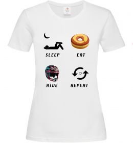 Жіноча футболка Sleep Eat Ride Repeat