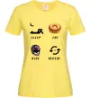 Жіноча футболка Sleep Eat Ride Repeat Лимонний фото