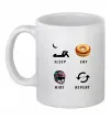 Чашка керамическая Sleep Eat Ride Repeat Белый Чашка керамическая Sleep Eat Ride Repeat Белый фото