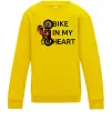 Детский Свитшот Bike in my heart Солнечно желтый Детский Свитшот Bike in my heart Солнечно желтый фото