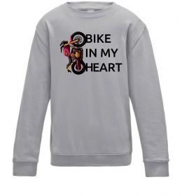 Детский Свитшот Bike in my heart Детский Свитшот Bike in my heart