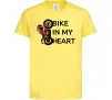 Дитяча футболка Bike in my heart Лимонний Дитяча футболка Bike in my heart Лимонний фото