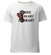 Чоловіча преміум футболка Bike in my heart Білий Чоловіча преміум футболка Bike in my heart Білий фото