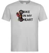 Чоловіча футболка Bike in my heart Сірий Чоловіча футболка Bike in my heart Сірий фото