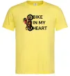 Чоловіча футболка Bike in my heart Лимонний Чоловіча футболка Bike in my heart Лимонний фото