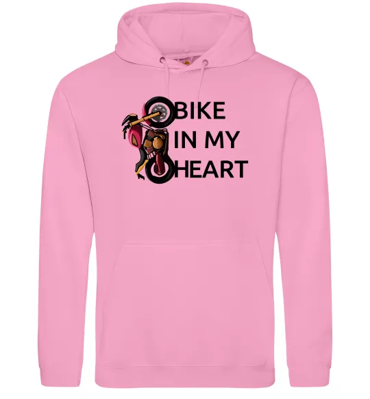 Чоловіча толстовка (худі) Bike in my heart Рожевий фото