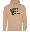 Чоловіча толстовка (худі) Bike in my heart Пісочний Чоловіча толстовка (худі) Bike in my heart Пісочний фото
