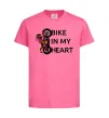 Детская футболка Bike in my heart Ярко-розовый фото