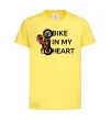 Детская футболка Bike in my heart Лимонный фото