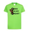 Детская футболка Bike in my heart Лаймовый фото
