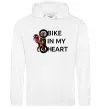Жіноча толстовка (худі) Bike in my heart Білий фото