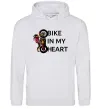 Жіноча толстовка (худі) Bike in my heart Сірий меланж фото