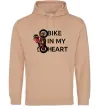Жіноча толстовка (худі) Bike in my heart Пісочний фото