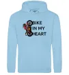 Жіноча толстовка (худі) Bike in my heart Блакитний фото